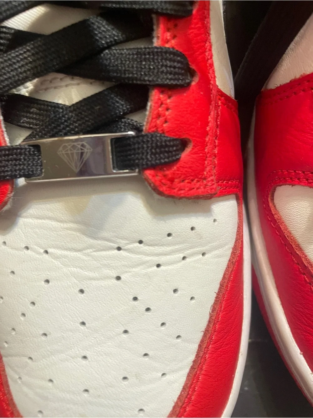 Nike Dunk Low Retro EMB Red, Black & White Low-Top Sneakers